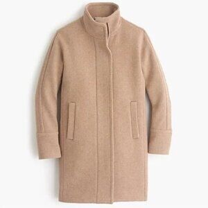 J.Crew Stadium Cloth Nello Gori Sandstone Cocoon Coat - Women 8 - Wool Blend